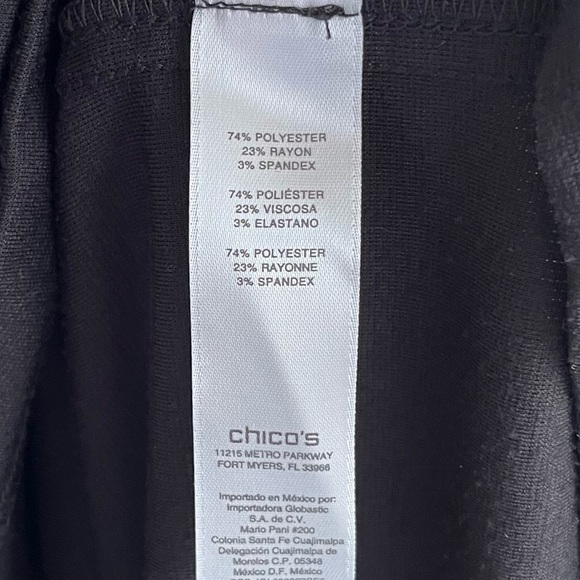 •Chico's• Black Knit Wide Waistband Skirt - Size 8 (Chico’s Size 1) - Picture 6 of 8
